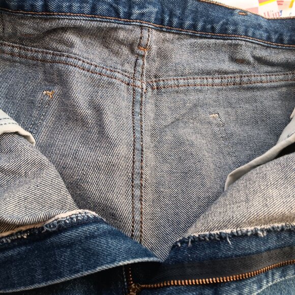 Vintage Mens Bootcut Jeans 35x26 80s SEARS ROEBUCKS CLASSIC Flare Jeans - Picture 6 of 7